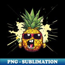 Pineapple Fury - Retro PNG Sublimation Digital Download - Spice Up Your Sublimation Projects