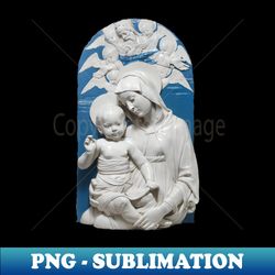 Virgin and Child by Andrea della Robbia ca 147075 - Elegant Sublimation PNG Download - Unleash Your Creativity