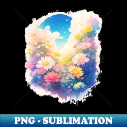 Sunlit Floral Fantasy Photorealistic T-Shirt Design Marvel 105 - Professional Sublimation Digital Download - Instantly Transform Your Sublimation Projects
