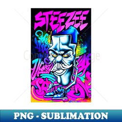 steezee big head monster airbrush art design 2024 - creative sublimation png download - boost your success with this inspirational png download