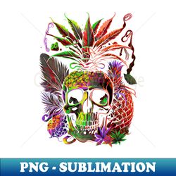 Trippy Pineapple Skull - Stylish Sublimation Digital Download - Bring Your Designs to Life