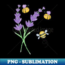 Happy flowers and cute little bees - Retro PNG Sublimation Digital Download - Bring Your Designs to Life