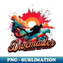 Divemaster Scuba Diver Design - Instant PNG Sublimation Download - Perfect for Creative Projects