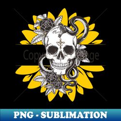Skull - Modern Sublimation PNG File - Unleash Your Inner Rebellion