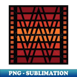 Dimensional Waves - V5 RedOrange - Geometric Art Dimensions - Doc Labs - Professional Sublimation Digital Download - Perfect for Sublimation Mastery