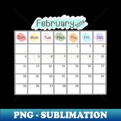 February 2024 Calendar - Digital Sublimation Download File - Revolutionize Your Designs