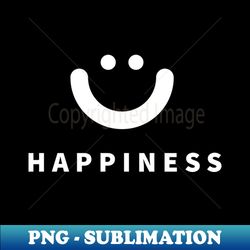 Happiness typography design with a smiley icon by dmerchworld - Digital Sublimation Download File - Boost Your Success with this Inspirational PNG Download