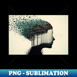 Mental health concept paint - Instant PNG Sublimation Download - Unlock Vibrant Sublimation Designs
