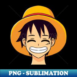 One Piece Luffy Smiling Sticker - Decorative Sublimation PNG File - Create with Confidence