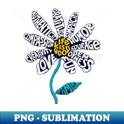 Optimistic Flower - PNG Transparent Sublimation File - Fashionable and Fearless
