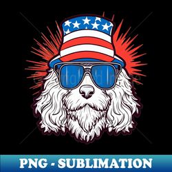 Patriotic Labradoodle 4th of July Digital Art - High-Resolution PNG Sublimation File - Enhance Your Apparel with Stunning Detail
