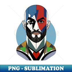 Portrait of War God - Trendy Sublimation Digital Download - Vibrant and Eye-Catching Typography