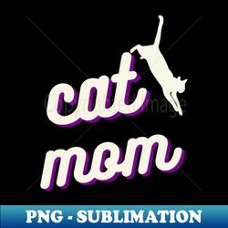 retro cat mom - Premium PNG Sublimation File - Perfect for Sublimation Art