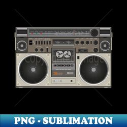 vintage radio boombox cassette - modern sublimation png file - perfect for sublimation art