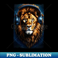 Lion with Headphones - Exclusive Sublimation Digital File - Create with Confidence