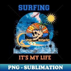 Surfing Lovers Design - Signature Sublimation PNG File - Perfect for Sublimation Mastery