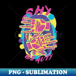 Shy Beauty - PNG Transparent Digital Download File for Sublimation - Transform Your Sublimation Creations