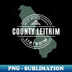 County Leitrim Map - Vintage Sublimation PNG Download - Capture Imagination with Every Detail