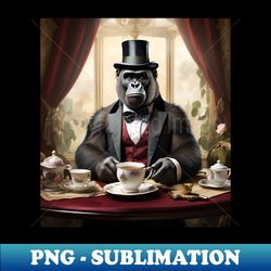 Gorilla Gentleman - Unique Sublimation PNG Download - Perfect for Sublimation Mastery