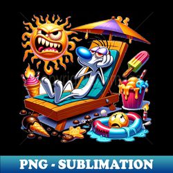 Summer Shenanigans A Comically Deflated Summer Dream - Instant PNG Sublimation Download - Unleash Your Inner Rebellion