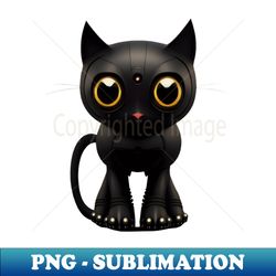 Industrial Robotic Cat  Black Cat Robot  Biopunk kitten - PNG Transparent Sublimation File - Unleash Your Inner Rebellion