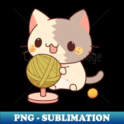 best knitting mom ever cat - vintage sublimation png download - perfect for personalization