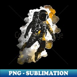 Cosmic Tie Dye Astronaut in Space - High-Resolution PNG Sublimation File - Capture Imagination with Every Detail