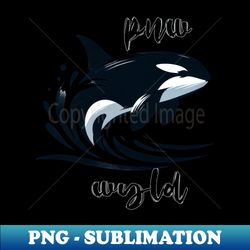 PNW WYLD Orca killer whale pacific northwest illustration brush stroke sea life ocean adventure outdoors - Decorative Sublimation PNG File - Spice Up Your Sublimation Projects