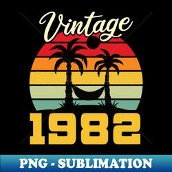 Vintage 1982 In Retro Style For The 40th Birthday - Exclusive PNG Sublimation Download - Create with Confidence