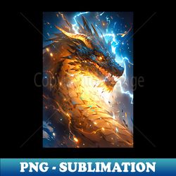 Fantasy Thunder Dragon - Aesthetic Sublimation Digital File - Create with Confidence