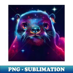 Otter Space Nebula - Grumpy Lycos - Decorative Sublimation PNG File - Bring Your Designs to Life