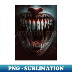 sharp teeth - premium sublimation digital download - enhance your apparel with stunning detail