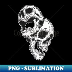The Dark Skull Art Bone Horror Tattoo Beast - PNG Sublimation Digital Download - Perfect for Personalization
