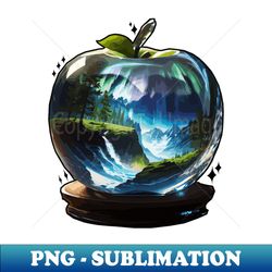 Lovely Apple Nature Double Exposure - PNG Sublimation Digital Download - Perfect for Sublimation Art