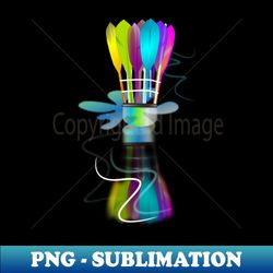 Badminton sport art and shadow - High-Quality PNG Sublimation Download - Unleash Your Creativity