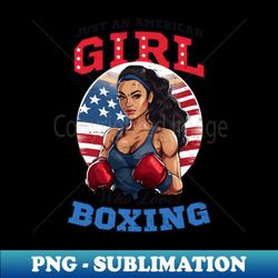 boxing shirt  american girl loves boxing - professional sublimation digital download - perfect for sublimation mastery