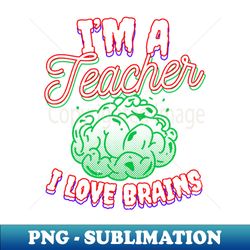 Teacher Halloween Shirt  Teacher Love Brains 80s Retro Gift - Trendy Sublimation Digital Download - Unleash Your Inner Rebellion