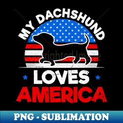 4th Of July Dog Shirt  Vintage Retro Dachshund Gift - Modern Sublimation PNG File - Perfect for Sublimation Mastery