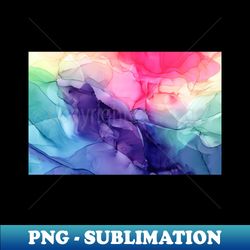 Colorful Rainbow Flowing Abstract Painting - PNG Transparent Sublimation File - Vibrant and Eye-Catching Typography