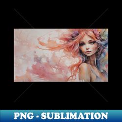 Flower Child In Watercolor - Exclusive Sublimation Digital File - Fashionable and Fearless