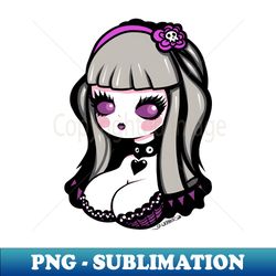 GOTH GIRL SKULL FLOWER - Exclusive Sublimation Digital File - Spice Up Your Sublimation Projects