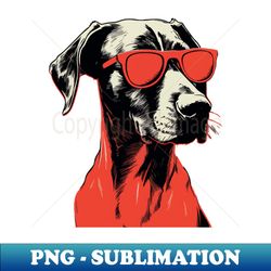 Great Dane Red Sunglasses T-Shirt - PNG Sublimation Digital Download - Bold & Eye-catching