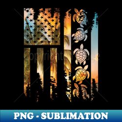 US flag turtle rescue - Premium PNG Sublimation File - Stunning Sublimation Graphics