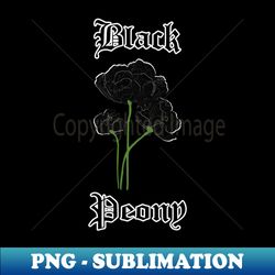 Black Peony  Gothic flowers - Sublimation-Ready PNG File - Perfect for Sublimation Art