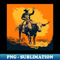 Cowboy  bull III - Instant Sublimation Digital Download - Transform Your Sublimation Creations
