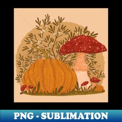 Holly Pumpkins and Mushrooms - Signature Sublimation PNG File - Bring Your Designs to Life