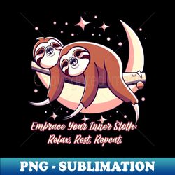 Sloth Vibes - Creative Sublimation PNG Download - Unleash Your Inner Rebellion