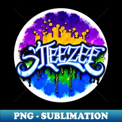 steezee airbrush graffiti design - retro png sublimation digital download - vibrant and eye-catching typography