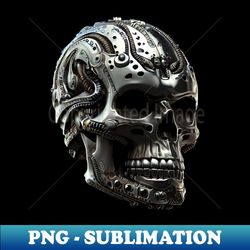 Metal Skull T01 - Retro PNG Sublimation Digital Download - Unleash Your Creativity