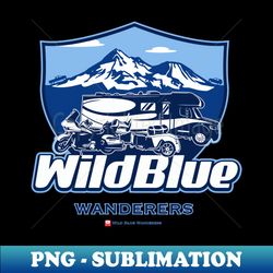 Wild Blue Wanderers Logo - Stylish Sublimation Digital Download - Add a Festive Touch to Every Day